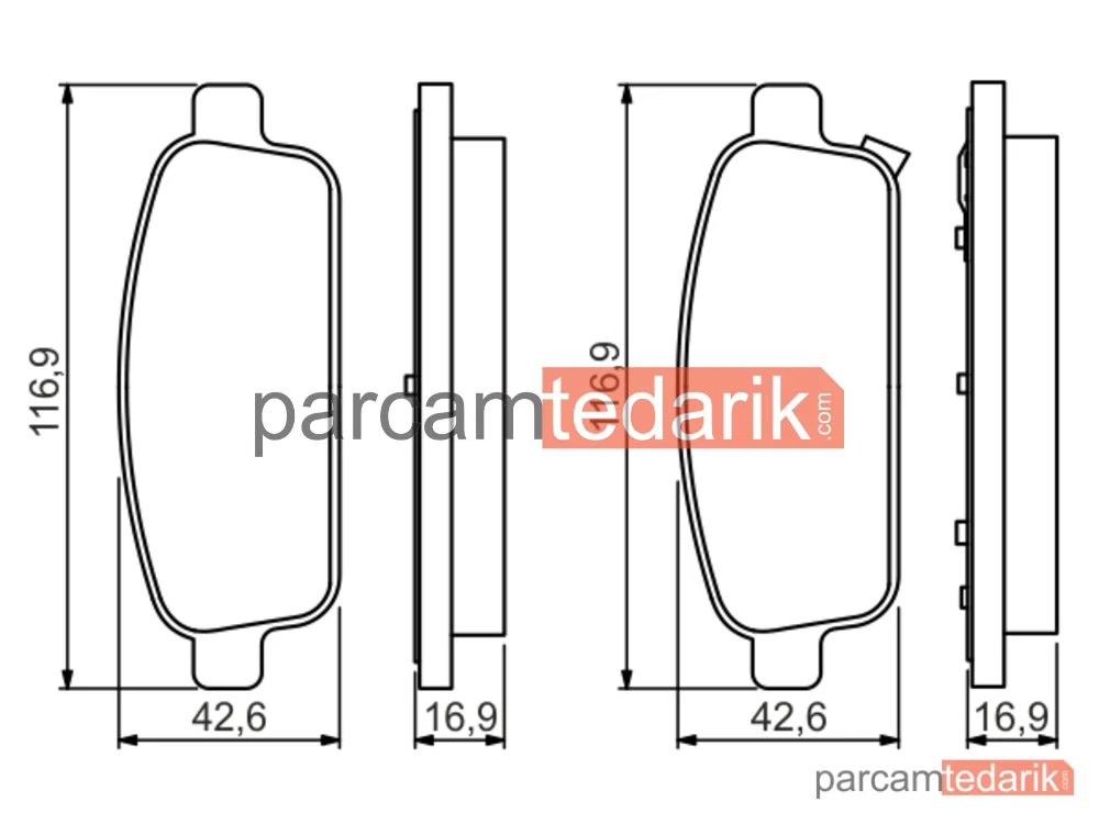 BOSCH 0986495259 | Fren Balatası (Arka) — Opel Zafira Tourer C, Opel Astra J, Chevrolet Cruze