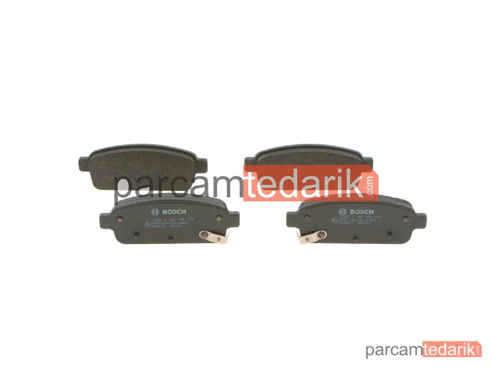 BOSCH 0986495259 | Fren Balatası (Arka) — Opel Zafira Tourer C, Opel Astra J, Chevrolet Cruze
