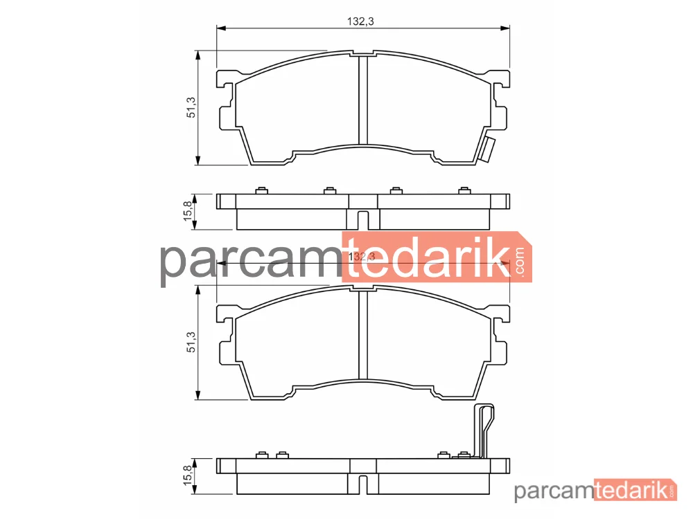 BOSCH 0986495265 | Fren Balatası (Ön) — Mazda 626 V, Mazda 323 S VI, Mazda 626 IV