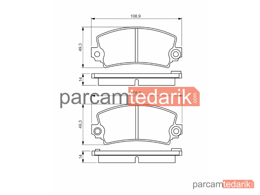 BOSCH 0986495270 | Fren Balatası — Renault 5, Peugeot 104, Peugeot 104 Coupe