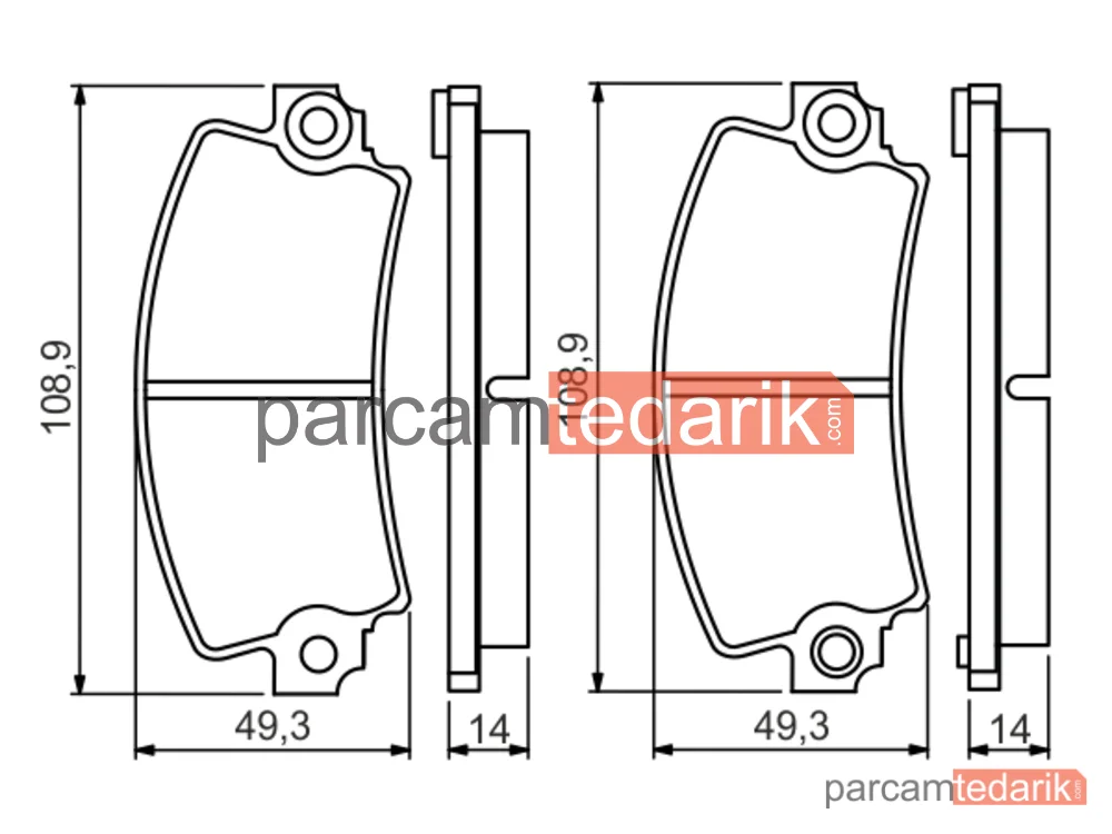 BOSCH 0986495270 | Fren Balatası — Renault 5, Peugeot 104, Peugeot 104 Coupe