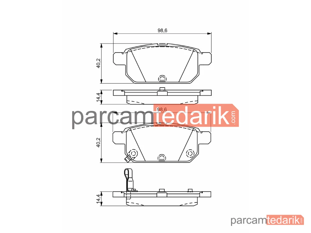 BOSCH 0986495301 | Fren Balatası (Arka) — Suzuki Swift IV
