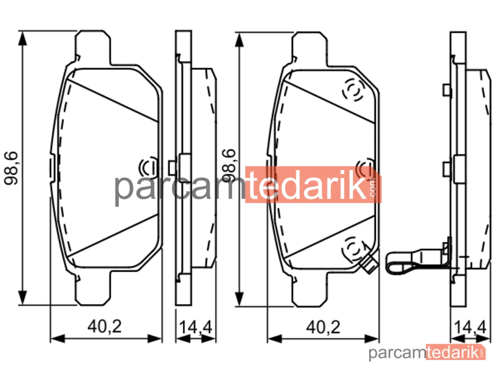 BOSCH 0986495301 | Fren Balatası (Arka) — Suzuki Swift IV