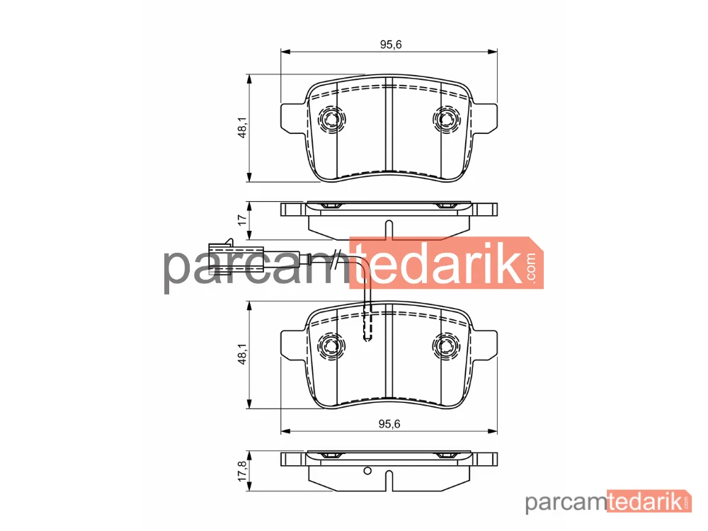BOSCH 0986495305 | Fren Balatası (Arka) — Alfa Romeo Giulietta