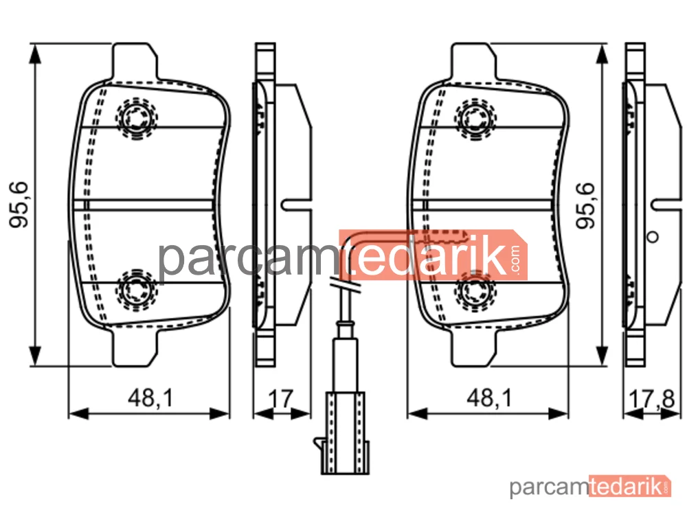 BOSCH 0986495305 | Fren Balatası (Arka) — Alfa Romeo Giulietta
