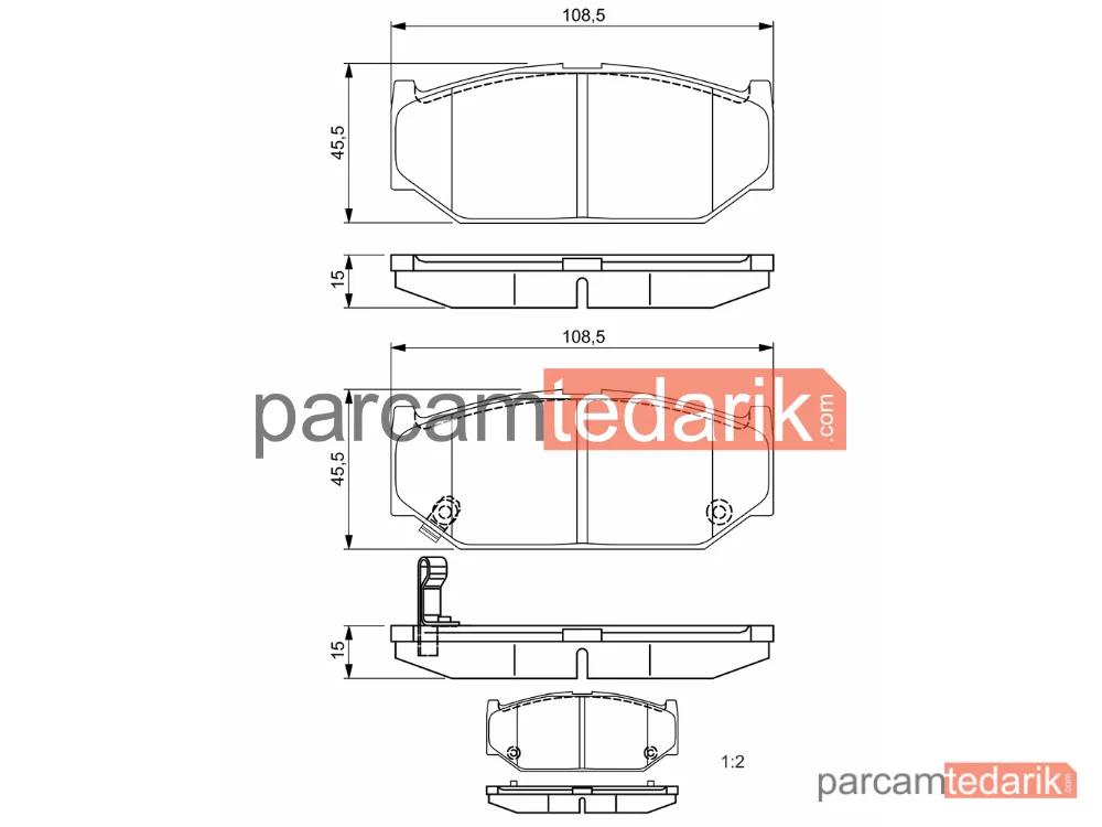 BOSCH 0986495308 | Fren Balatası (Ön) — Suzuki Swift III, Suzuki Swift IV