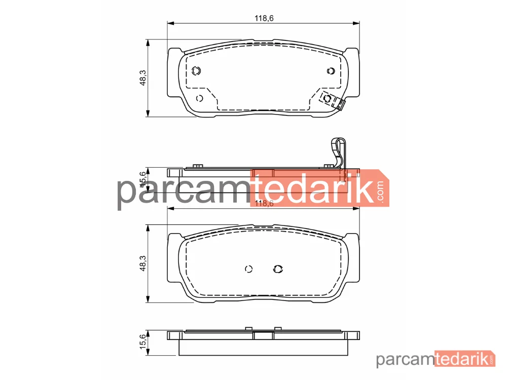 BOSCH 0986495315 | Fren Balatası (Ön) — SsangYong Rexton / Rexton II, SsangYong Rexton W / Rexton, SsangYong Kyron