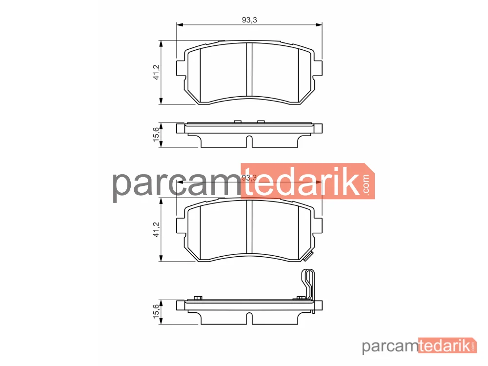 BOSCH 0986495354 | Fren Balatası (Arka) — Hyundai i20 I