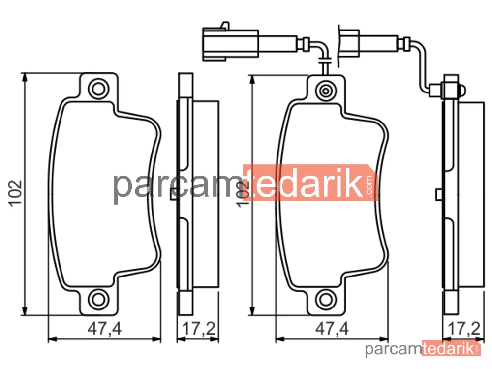 BOSCH 0986495355 | Fren Balatası (Arka) — Fiat Punto Evo, Abarth Punto Evo