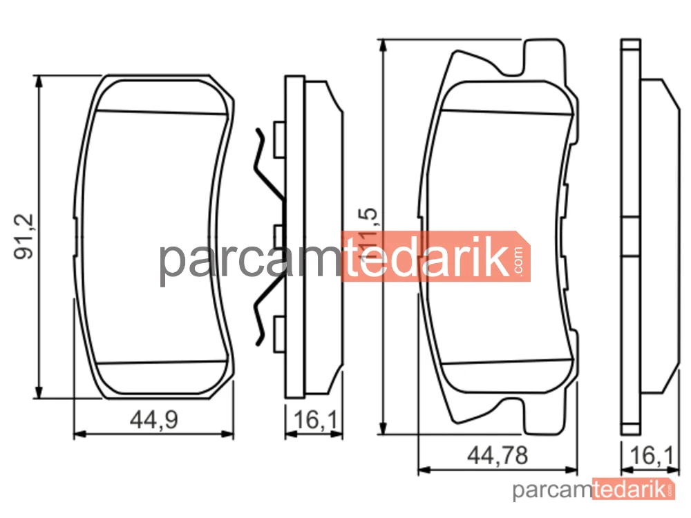 BOSCH 0986495357 | Fren Balatası (Arka) — Dodge Caliber, Dodge Avenger, Lancia Flavia Cabrio
