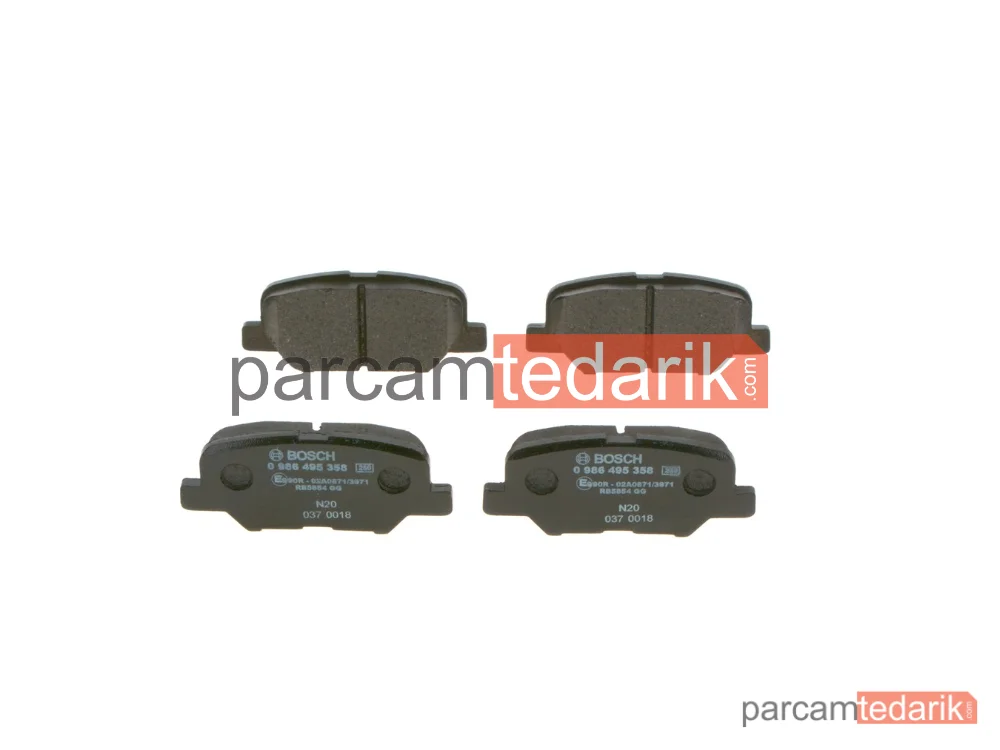 BOSCH 0986495358 | Fren Balatası (Arka) — Mitsubishi Asx, Mazda 6, Peugeot 4008