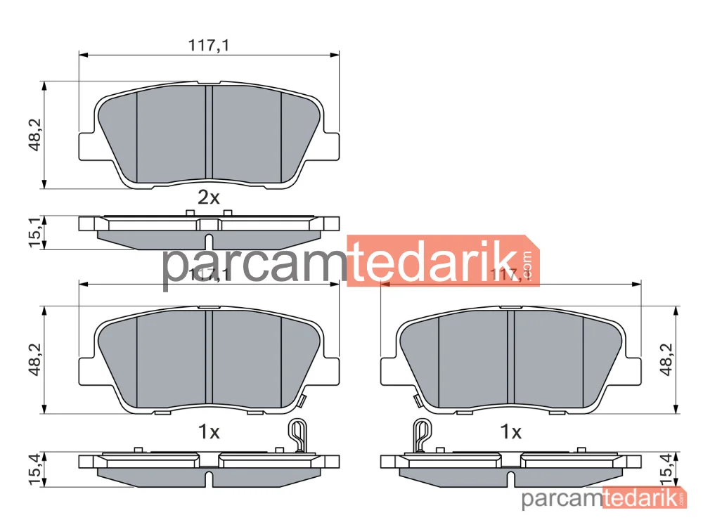 BOSCH 0986495370 | Fren Balatası (Ön) — Hyundai Santa FÉ III, Hyundai Santa FÉ II, Hyundai Genesis