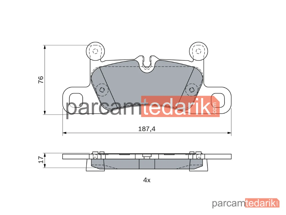 BOSCH 0986495371 | Fren Balatası (Arka) — Porsche Cayenne, VW Touareg