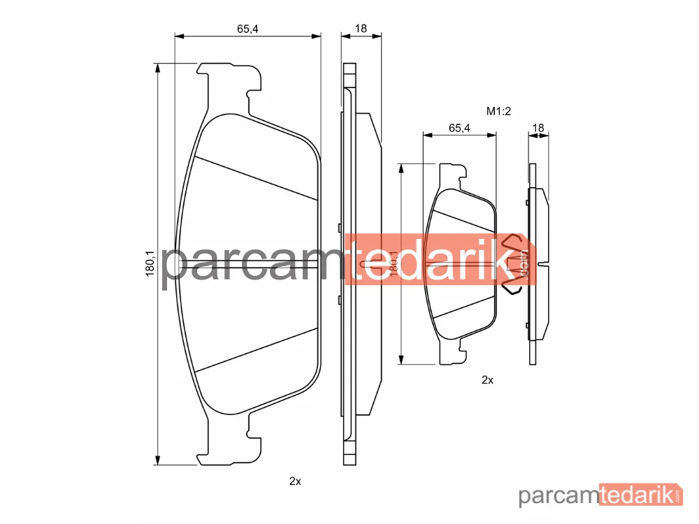 BOSCH 0986495388 | Fren Balatası (Ön) — Ford Focus III, Ford Kuga II