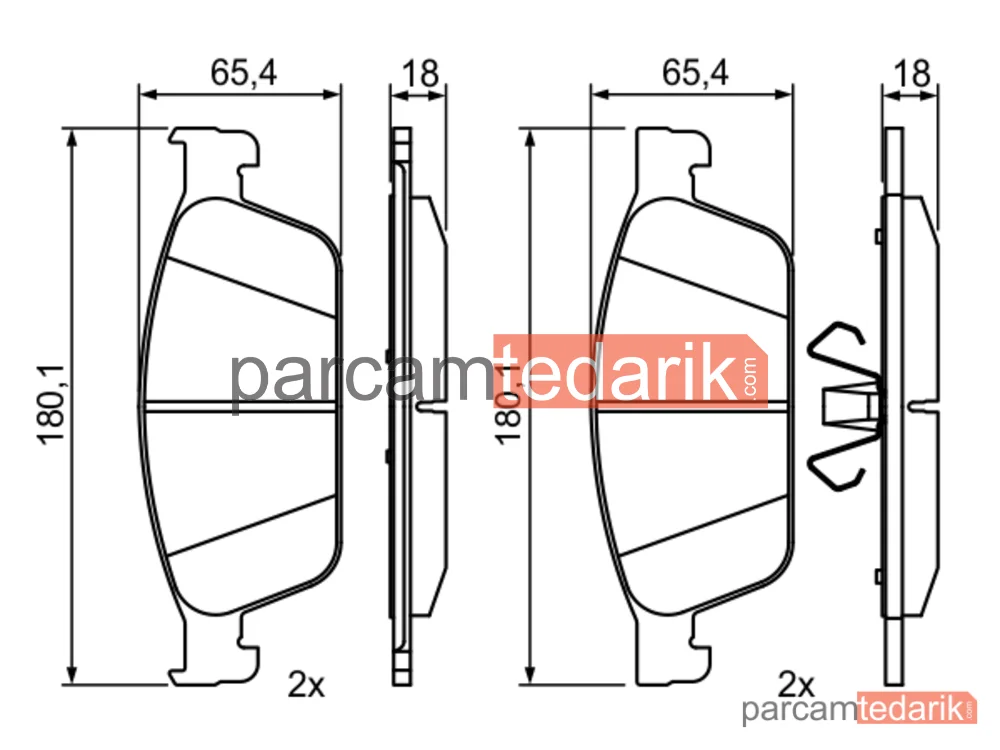 BOSCH 0986495388 | Fren Balatası (Ön) — Ford Focus III, Ford Kuga II