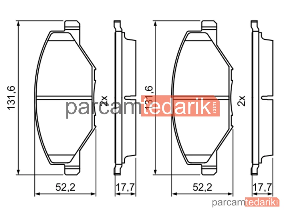 BOSCH 0986495390 | Fren Balatası (Ön)