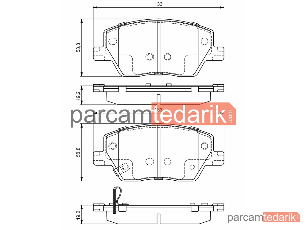 BOSCH 0986495392 | Fren Balatası (Ön) — Fiat Tipo, Fiat Egea