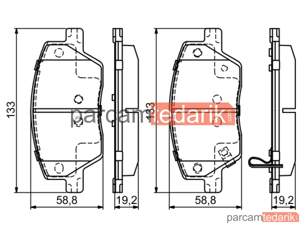 BOSCH 0986495392 | Fren Balatası (Ön) — Fiat Tipo, Fiat Egea