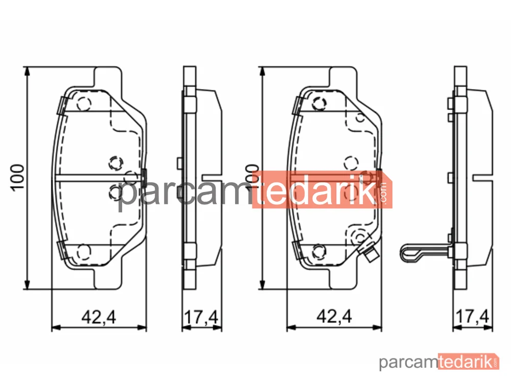BOSCH 0986495393 | Fren Balatası (Arka) — Fiat Tipo, Fiat Egea
