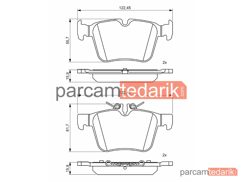 BOSCH 0986495394 | Fren Balatası (Arka) — Mercedes-Benz C-Serisi, Mercedes-Benz C-Serisi T-Model