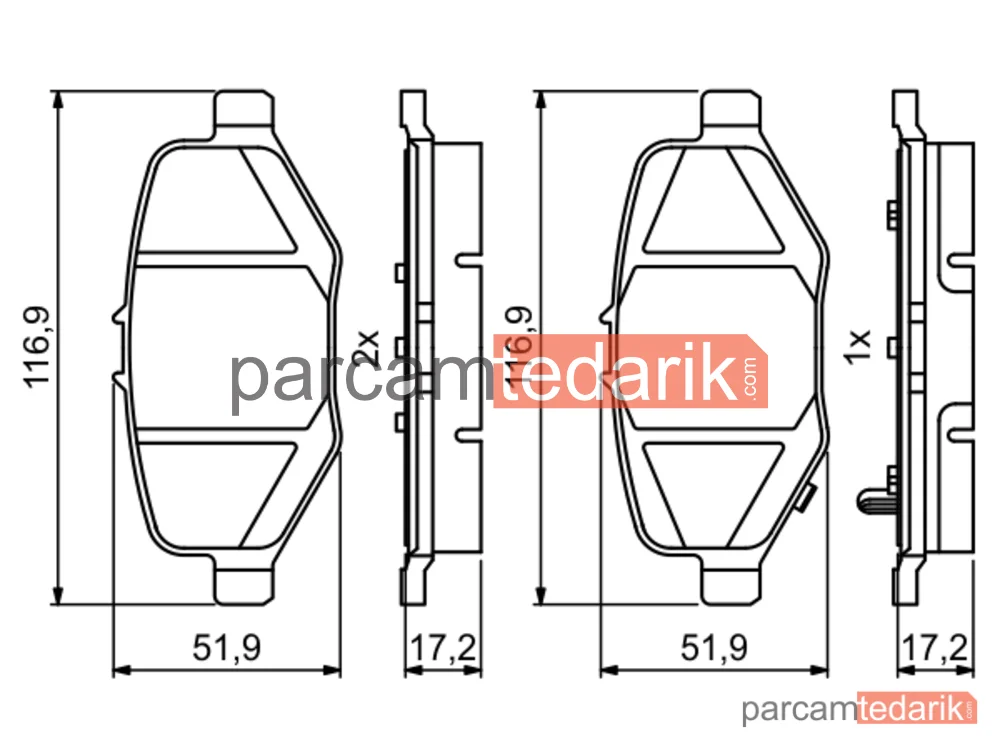 BOSCH 0986495397 | Fren Balatası (Arka)
