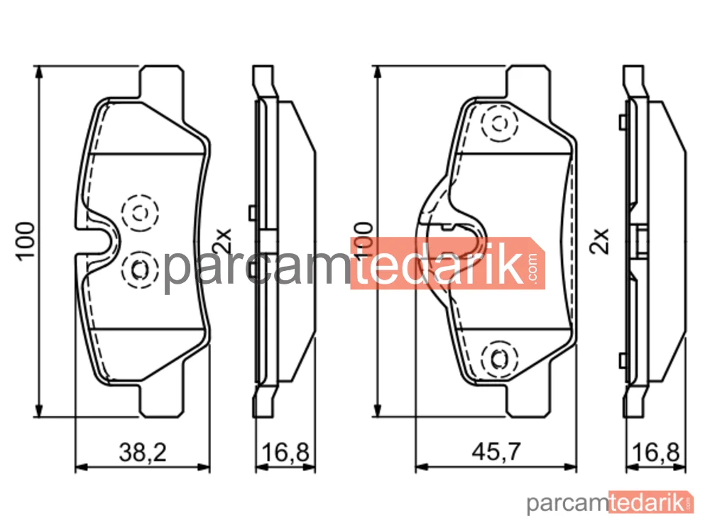 BOSCH 0986495400 | Fren Balatası (Arka) — Mini, Mini Cabrio