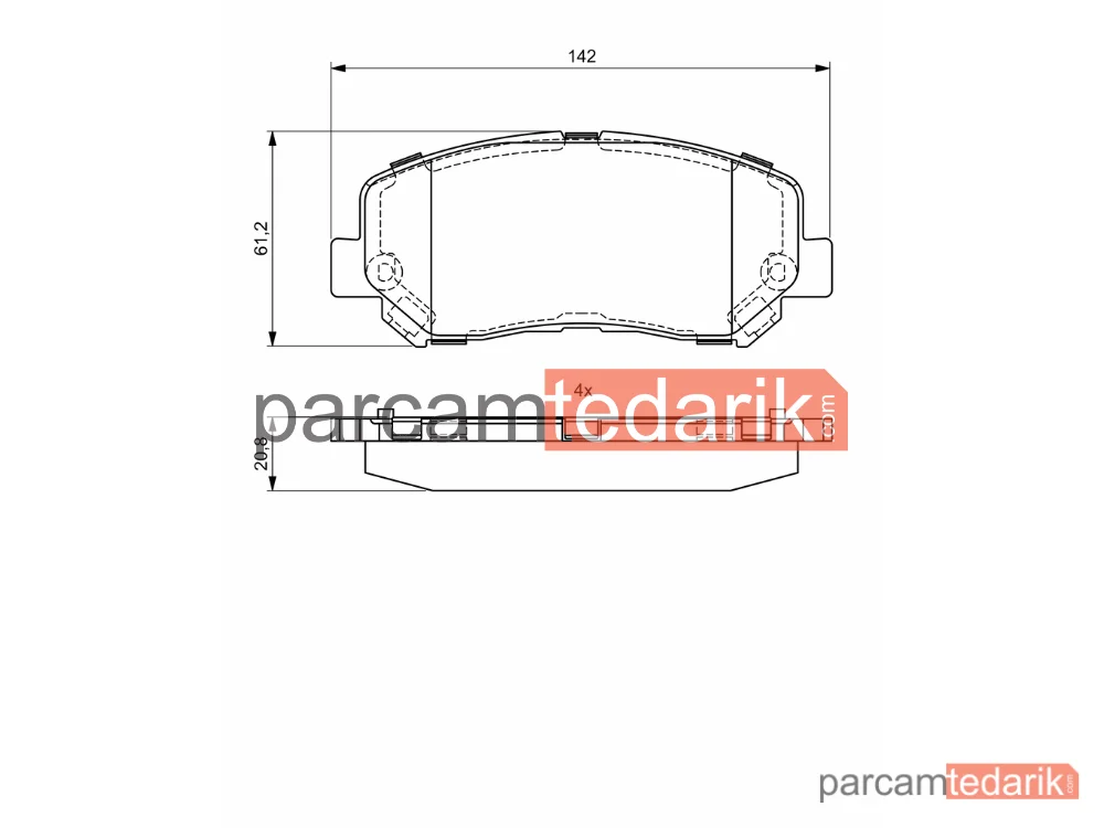 BOSCH 0986495405 | Fren Balatası — Jeep Cherokee