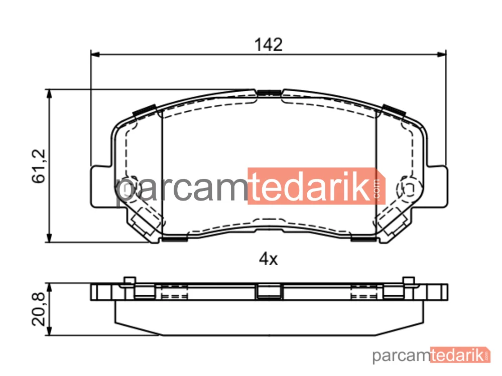 BOSCH 0986495405 | Fren Balatası — Jeep Cherokee