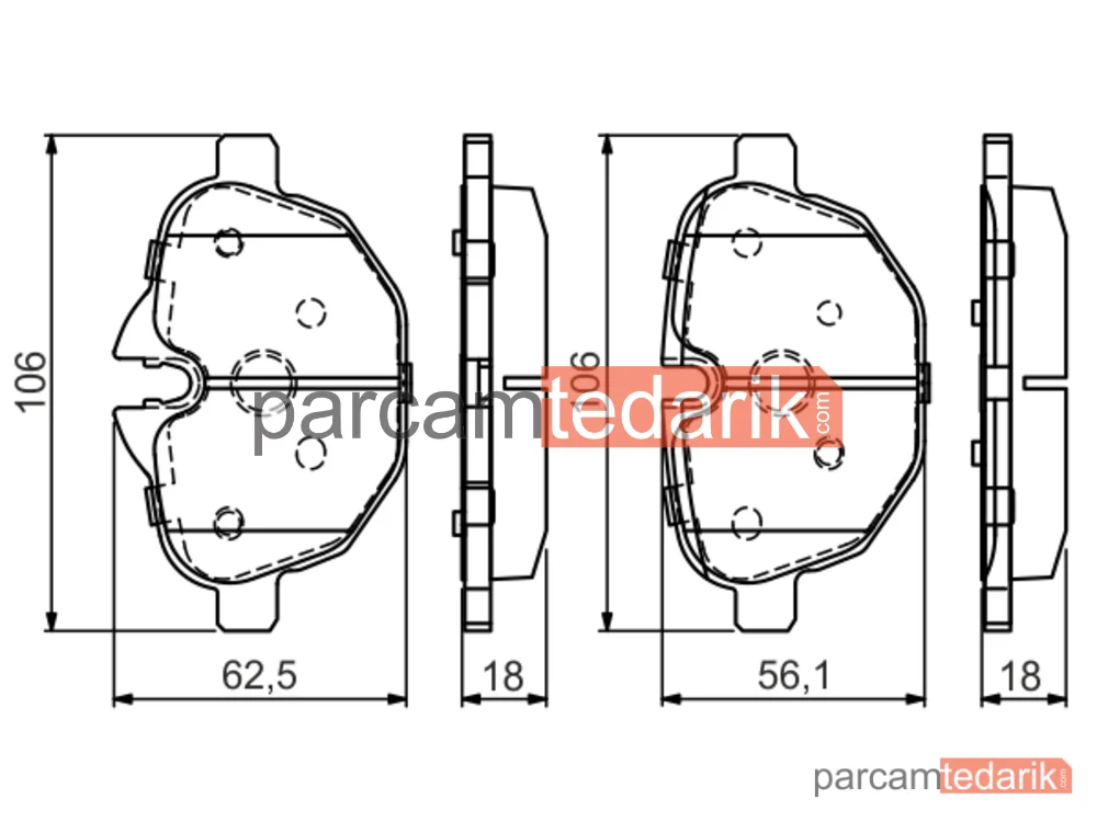 BOSCH 0986495442 | Fren Balatası (Arka) — BMW 5, BMW 5 Touring, BMW X3
