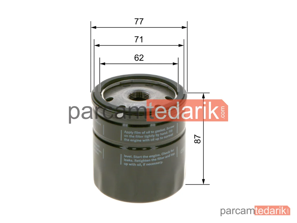 BOSCH 09864B7008 | Yağ Filtresi — Daewoo Nubira, Opel Vectra B, Opel Astra G