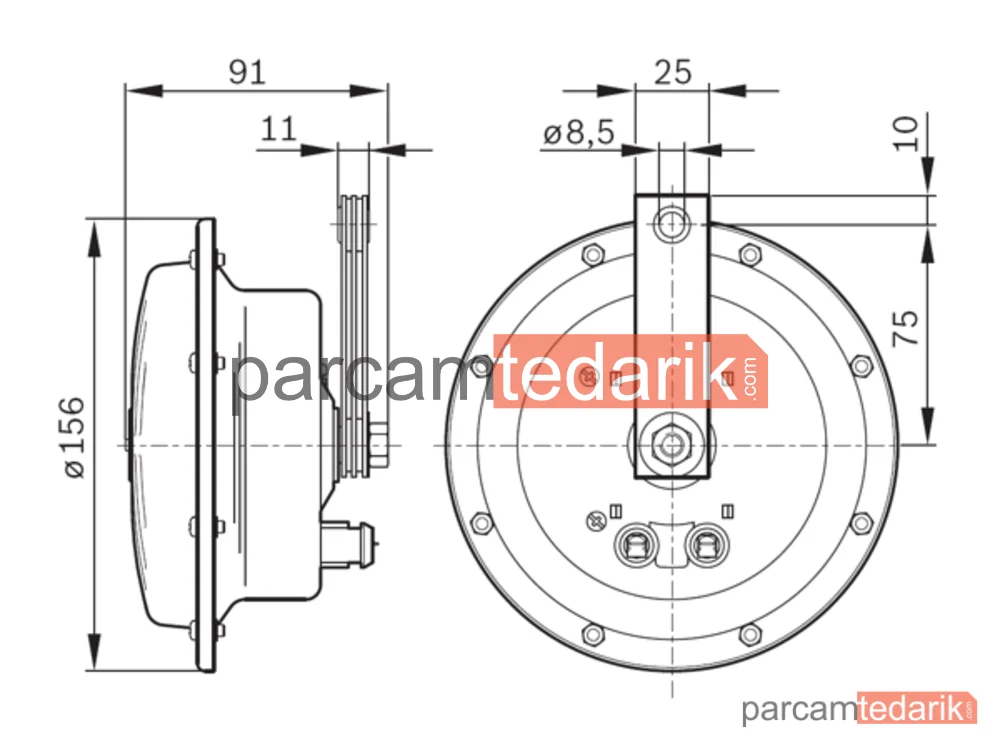BOSCH 0986AH0203 | Korna