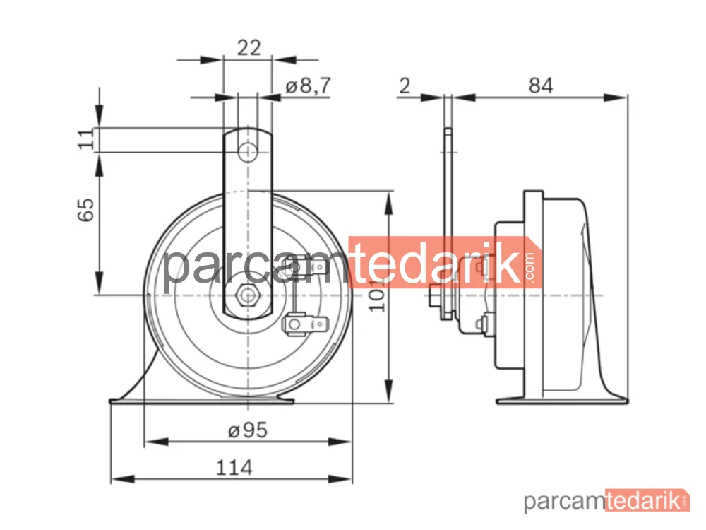 BOSCH 0986AH0507 | Korna