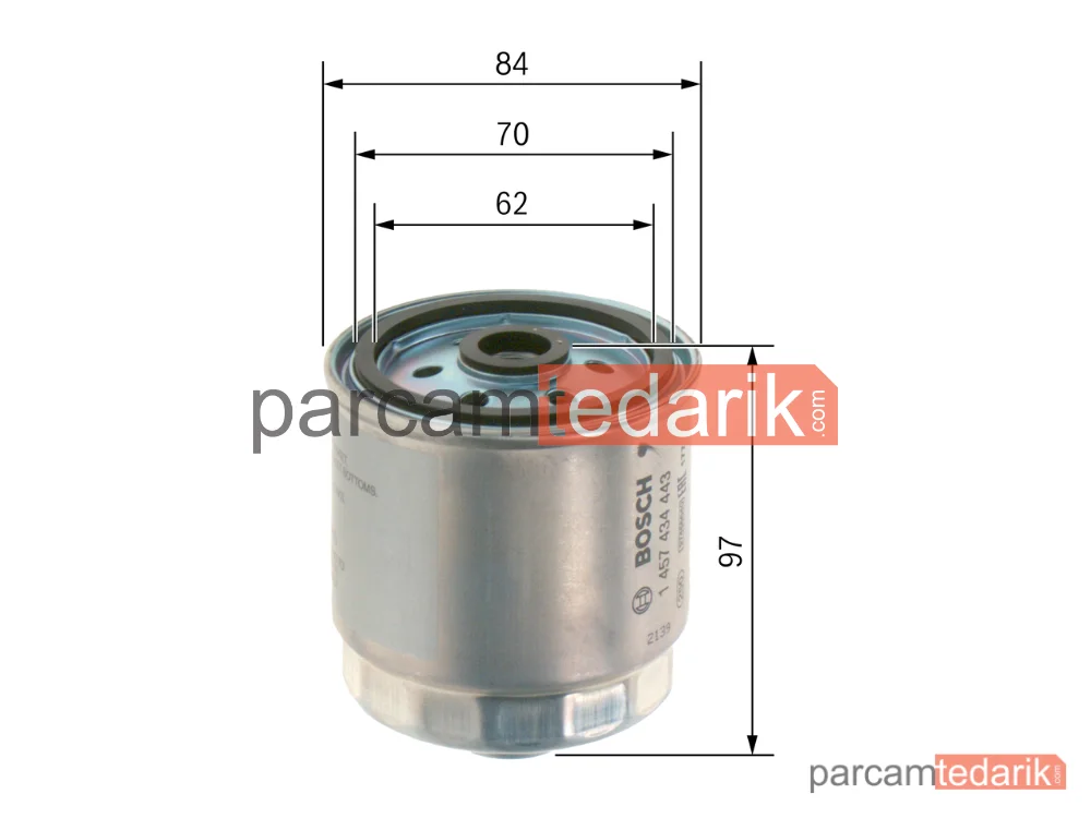 BOSCH 1457434443 | Yakıt Filtresi — Hyundai Accent II