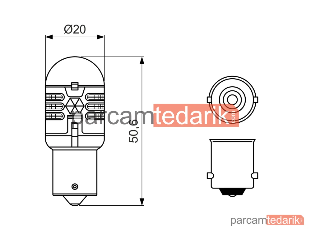 BOSCH 1987301521 | Ampuller — Fiat Panda, Ford Transit, Audi 80 B3
