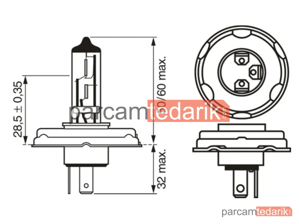 BOSCH 1987302021 | Ampuller — Alfa Romeo 33, Citroen AX, Fiat Panda