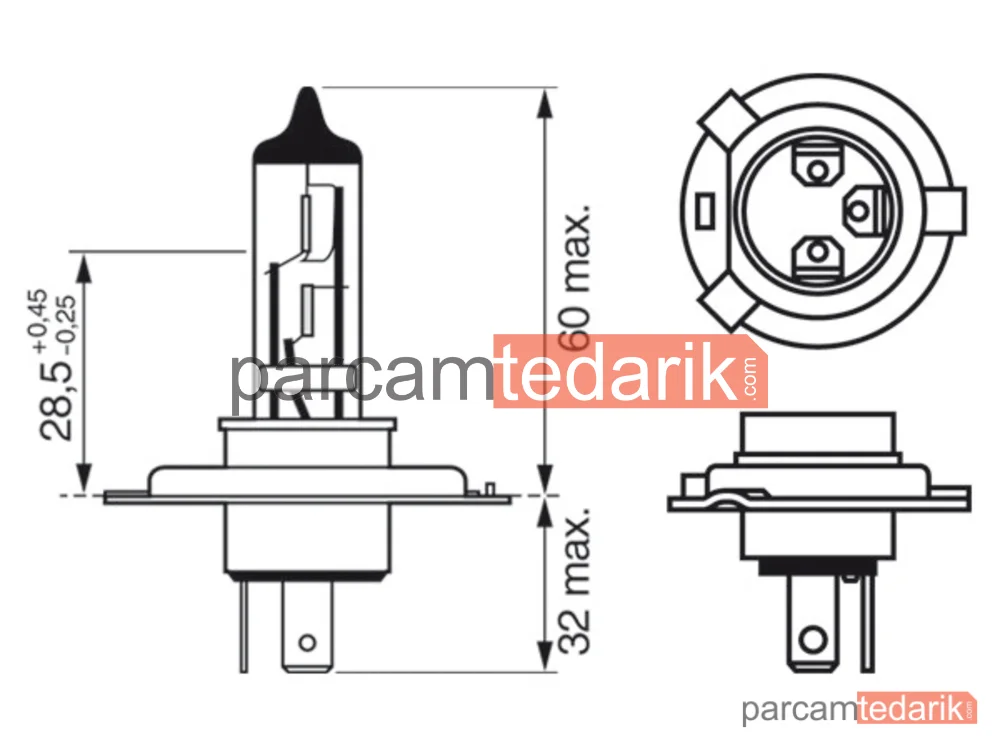 BOSCH 1987302803 | Ampuller — Kawasaki VN, Ducati Monster, Ford Transit