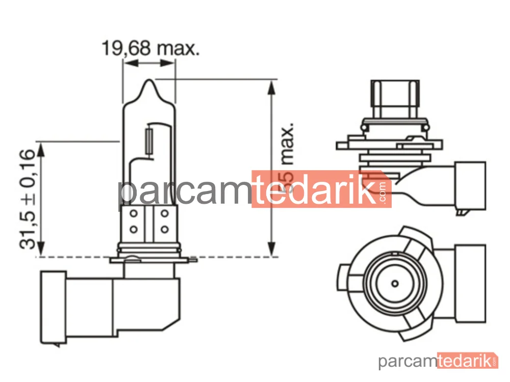 BOSCH 1987301062 | Ampuller — Opel Astra G, Jeep Compass, Volvo V50