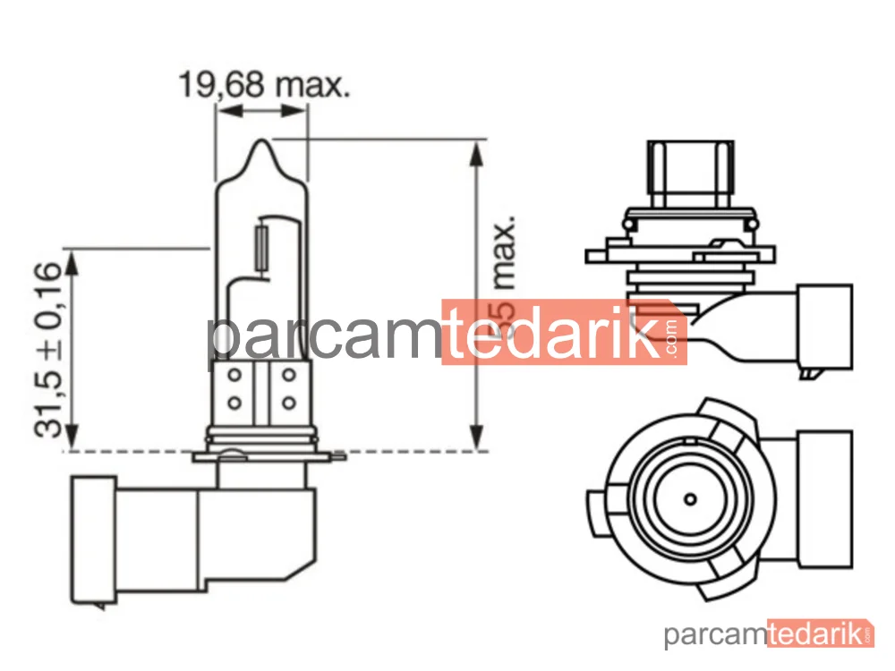 BOSCH 1987302808 | Ampuller — BMW 5, BMW 3 Touring, BMW 5 Touring