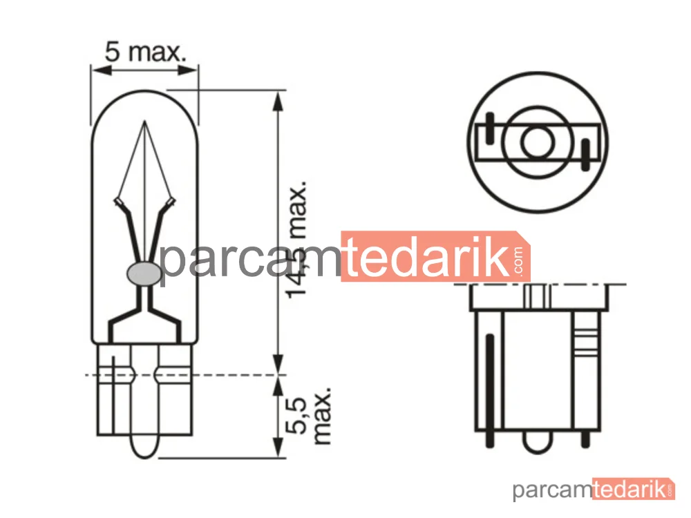BOSCH 1987302873 | Ampul — ECO Truck 24 Volt 1.2 WATT İĞNE Dipsiz
