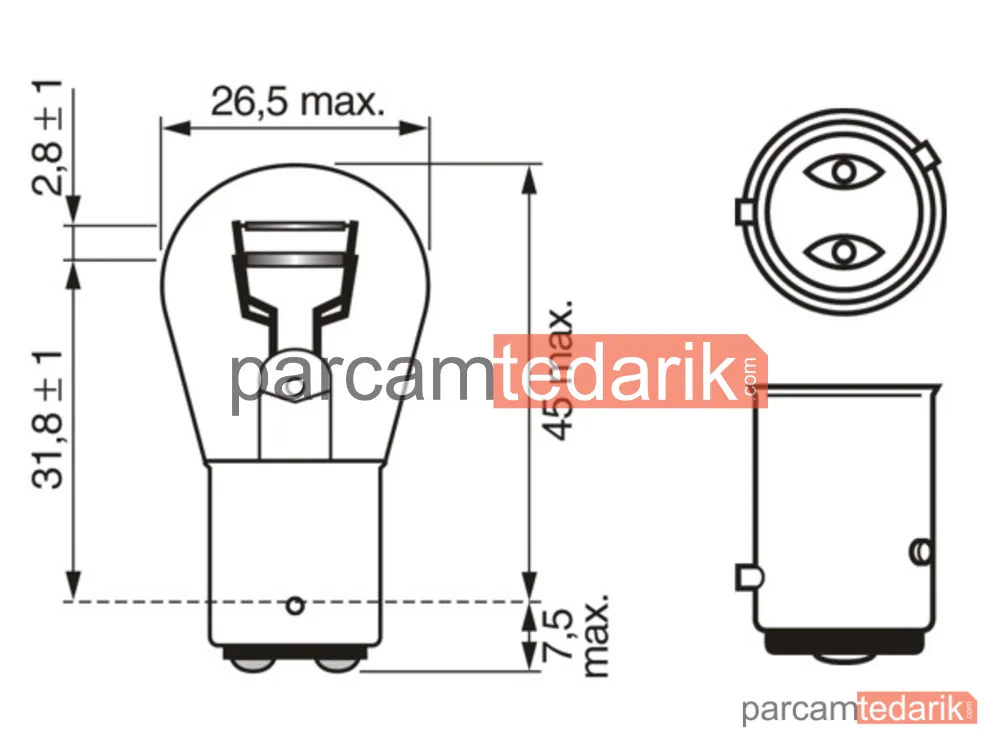 BOSCH 1987302813 | Ampuller — Mercedes-Benz C-Serisi, BMW 3, Mercedes-Benz C-Serisi T-Model