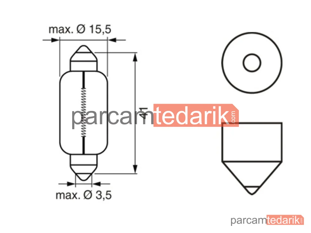 BOSCH 1987302230 | Ampul — PURE Light 12V C21W 21 W SV8.5-8