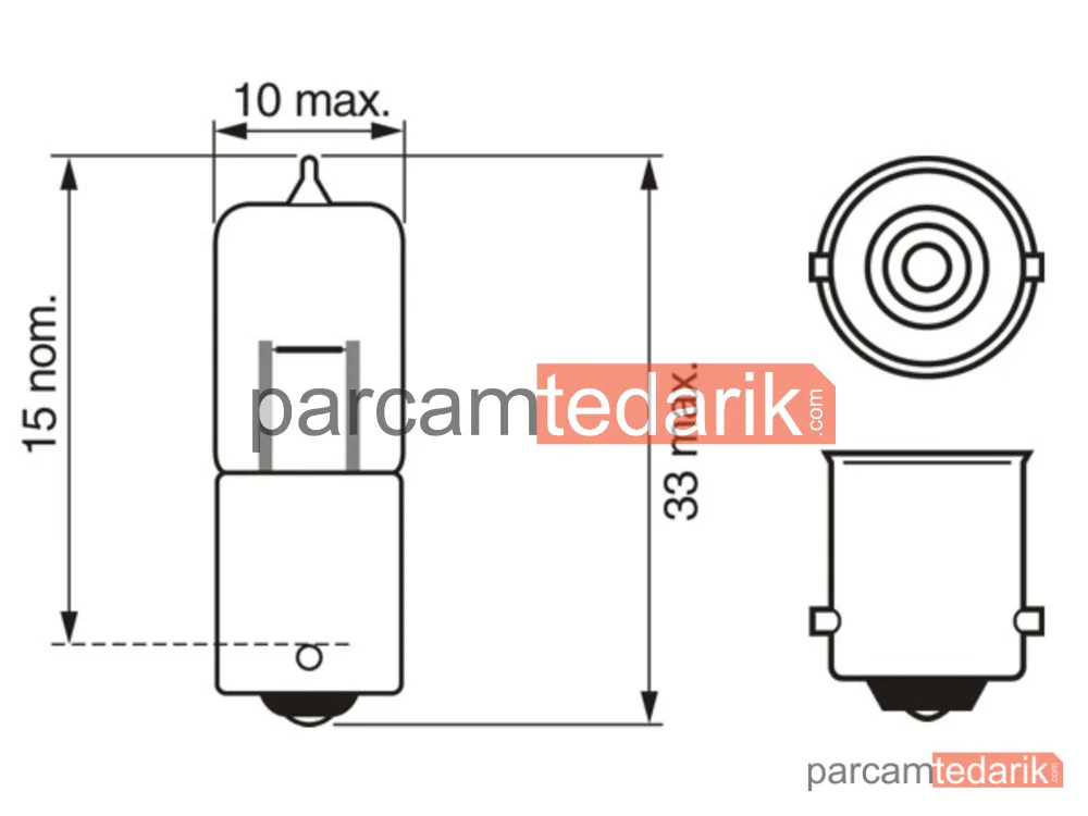 BOSCH 1987302233 | Ampul — PURE Light 12V - 10 W BA9S BMW