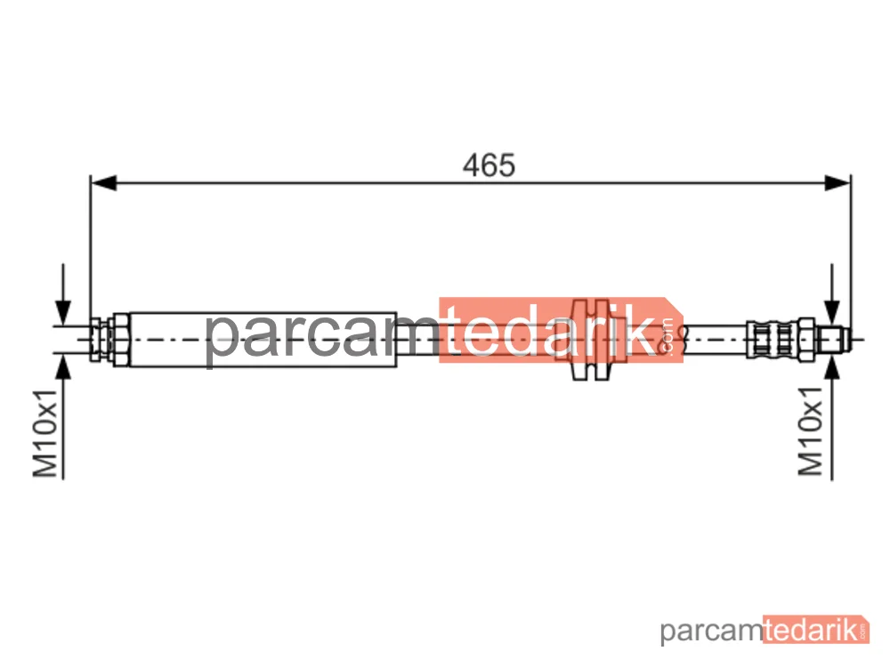 BOSCH 1987476079 | Fren Hortumu — Ön, Fiat Panda, Fiat Panda Kasa/eğik Arka