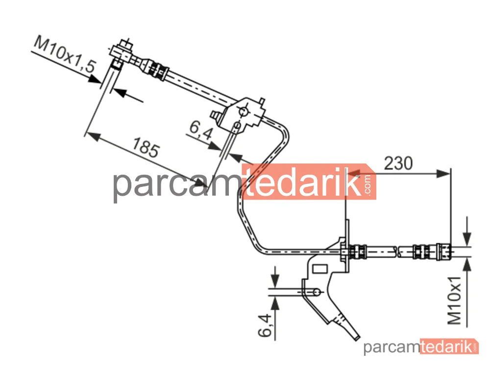BOSCH 1987476200 | Fren Hortumu (Arka) — Opel Astra G, Opel Astra H, Opel Astra H GTC