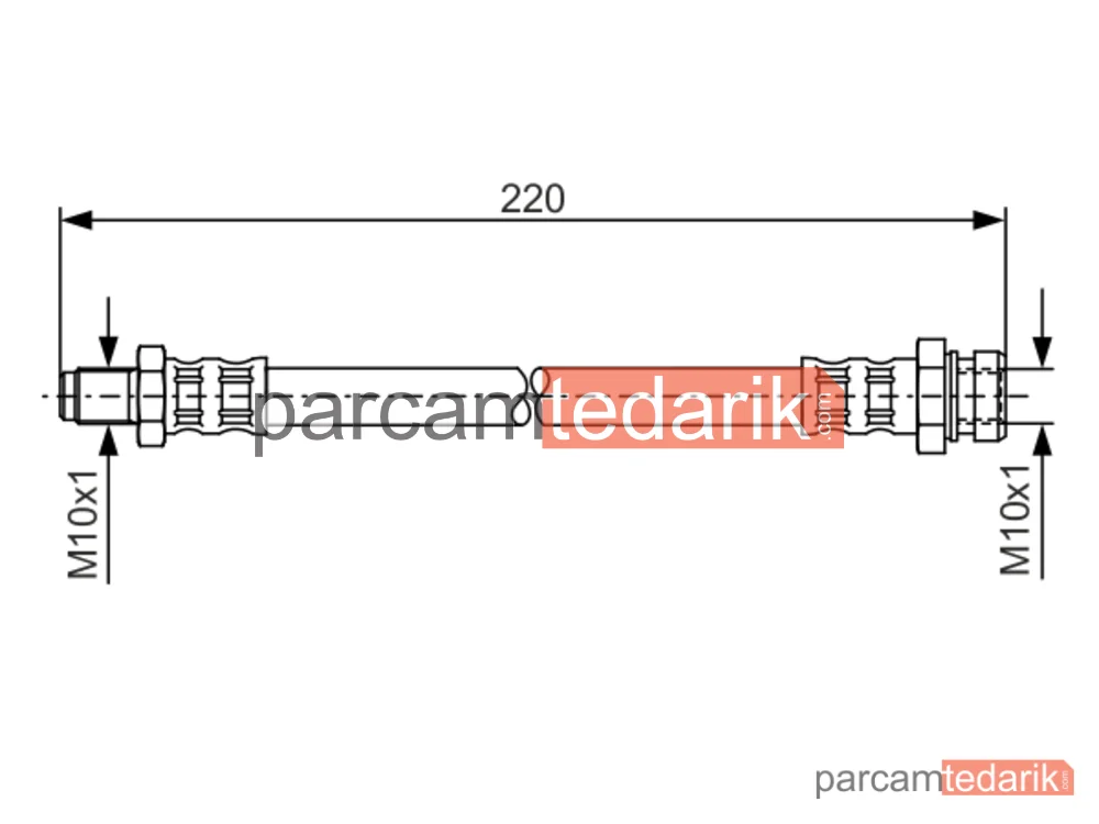 BOSCH 1987476345 | Fren Hortumu — Mitsubishi L 300 III, Mitsubishi Pajero II, Mitsubishi Pajero Sport I
