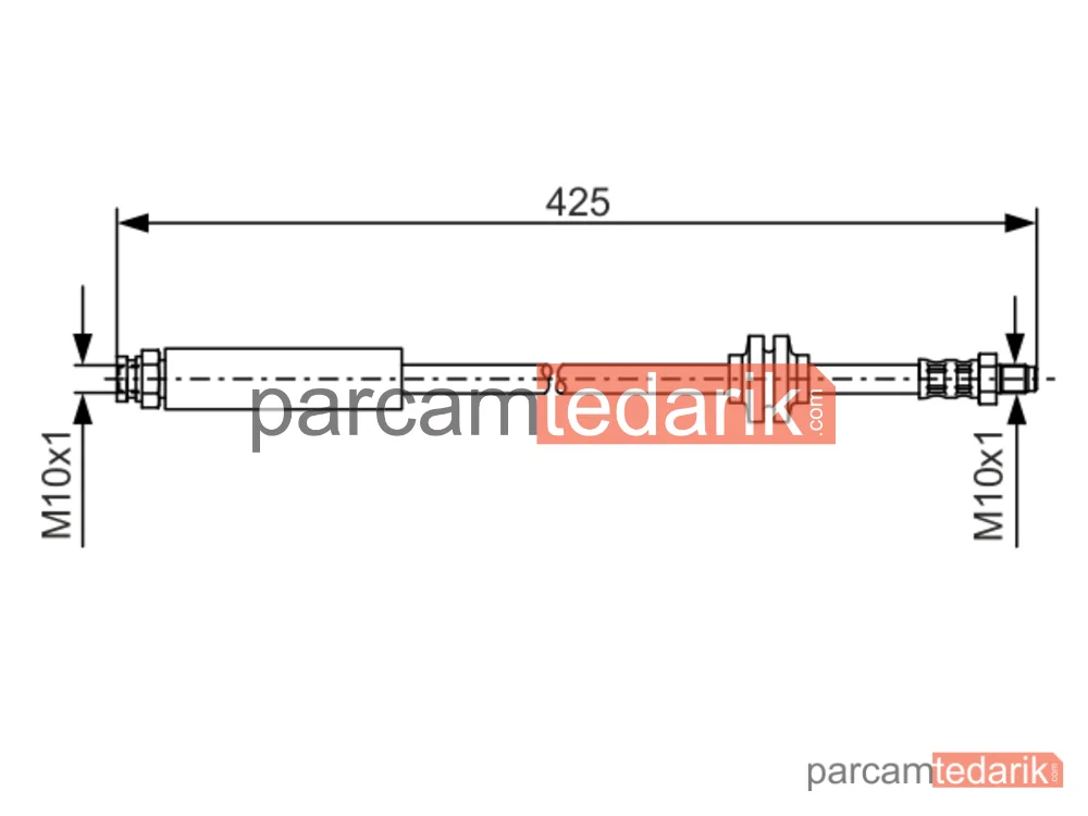 BOSCH 1987476451 | Fren Hortumu — Fiat Grande Punto, Fiat Punto Evo, Alfa Romeo Mito