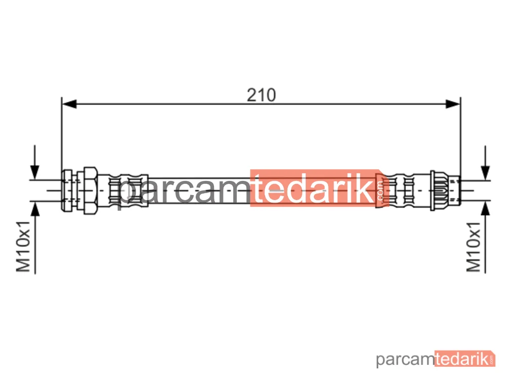 BOSCH 1987476913 | Fren Hortumu (Arka) — Citroen C4 I, Citroen C4 II, Peugeot 307 Break