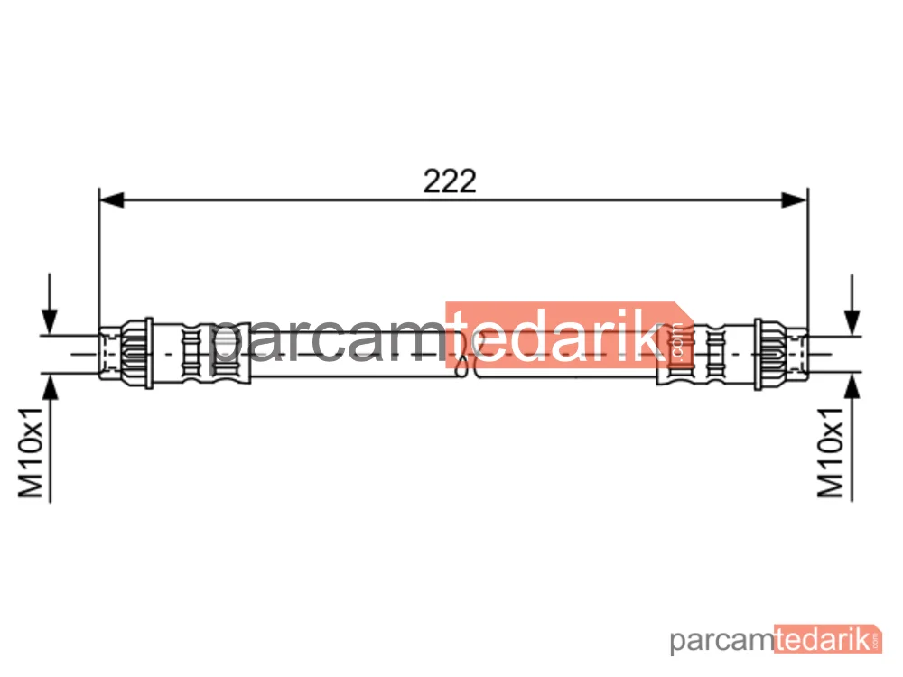 BOSCH 1987476914 | Fren Hortumu (Arka) — Renault Trafic III, Renault Trafic II, Nissan Primastar
