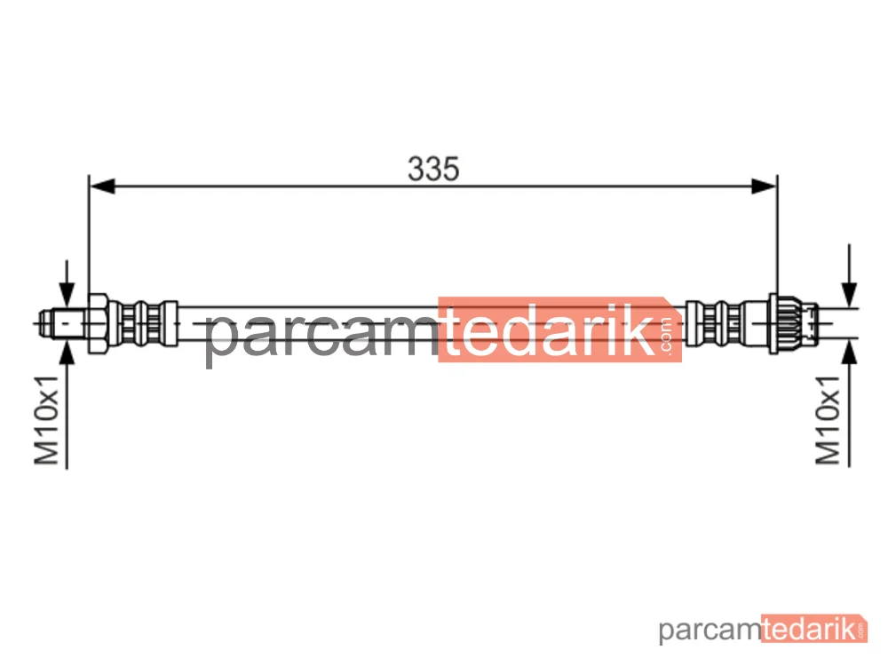 BOSCH 1987476955 | Fren Hortumu (Arka) — Renault Kangoo Express, Renault Kangoo