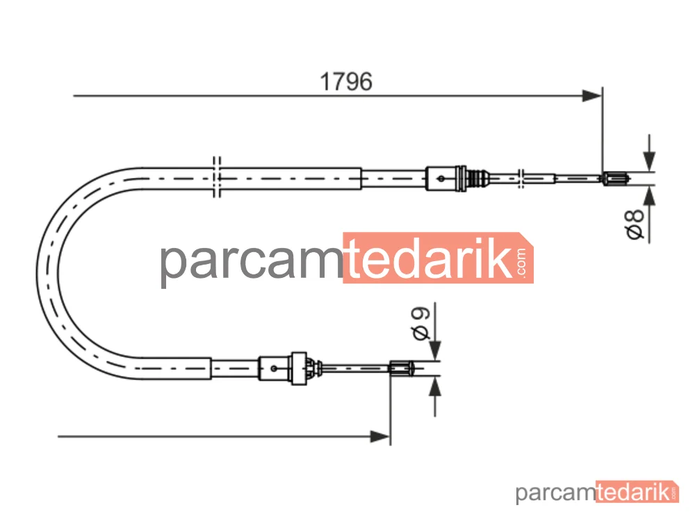 BOSCH 1987477235 | Teller ve Halatlar — Peugeot 208 I, Citroen C3 III, Peugeot 207 SW